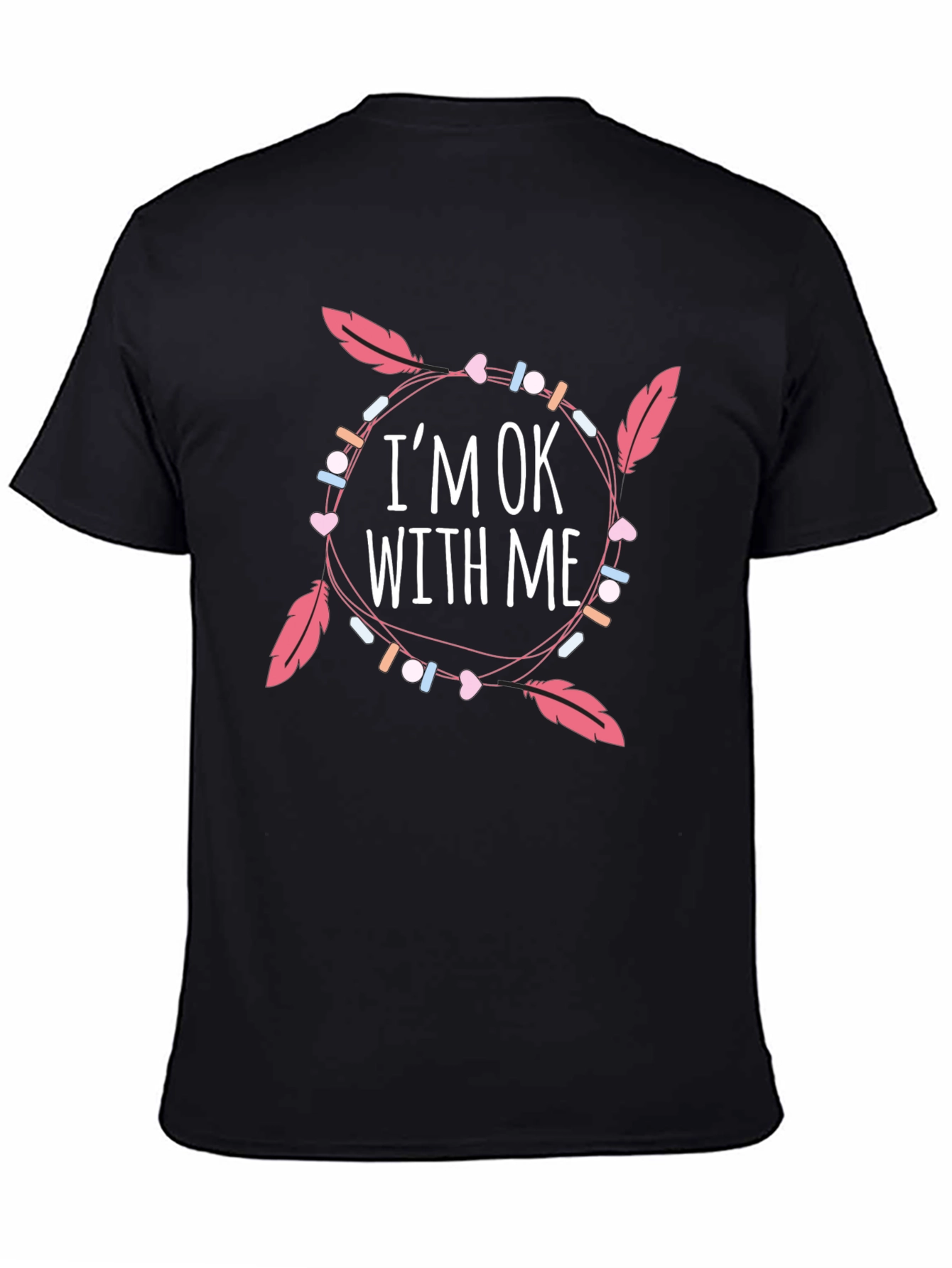 Im OK With Me Graphic Print Black T-Shirt