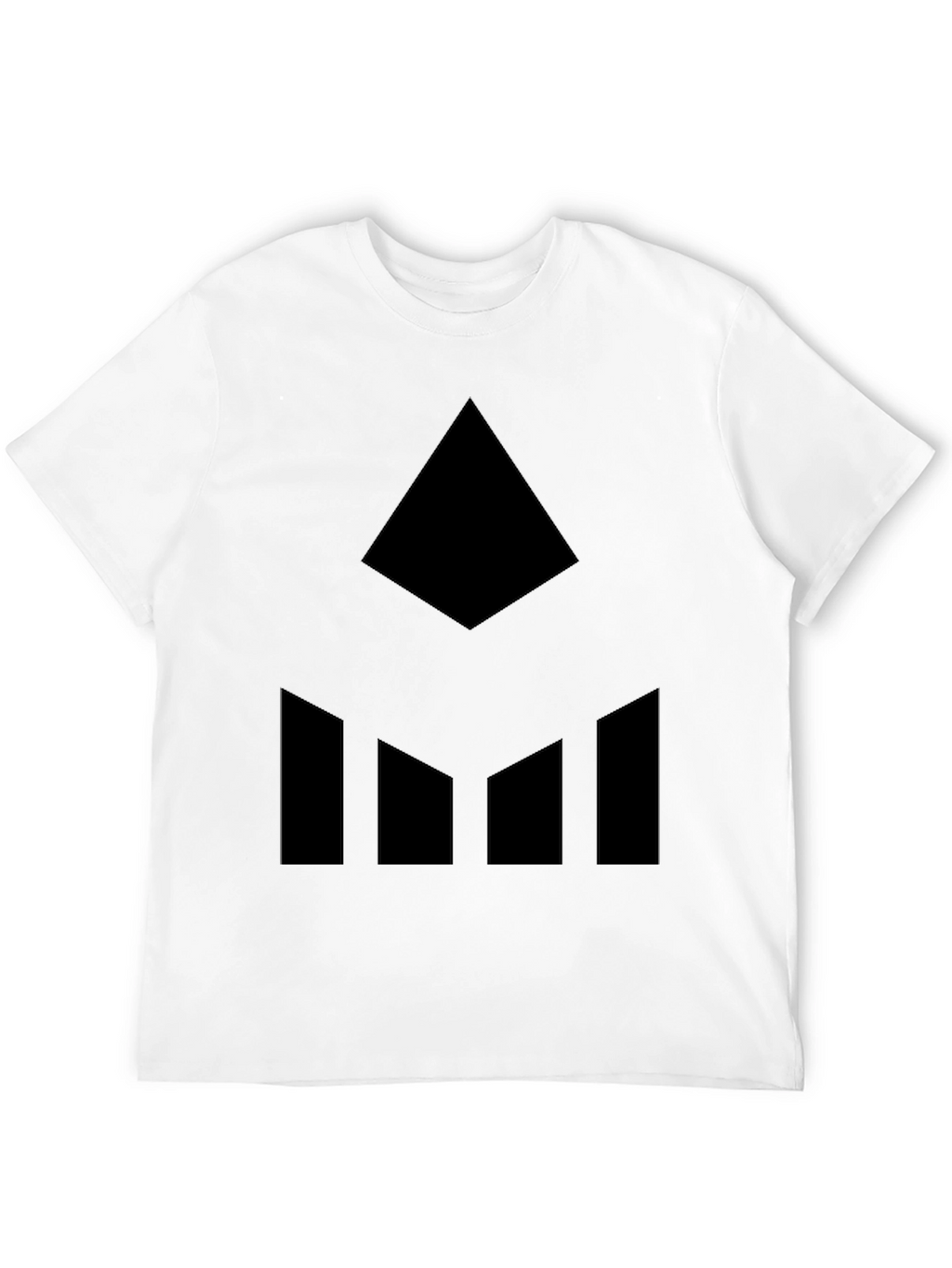 Black Geometric Graphic Tee - Modern Style