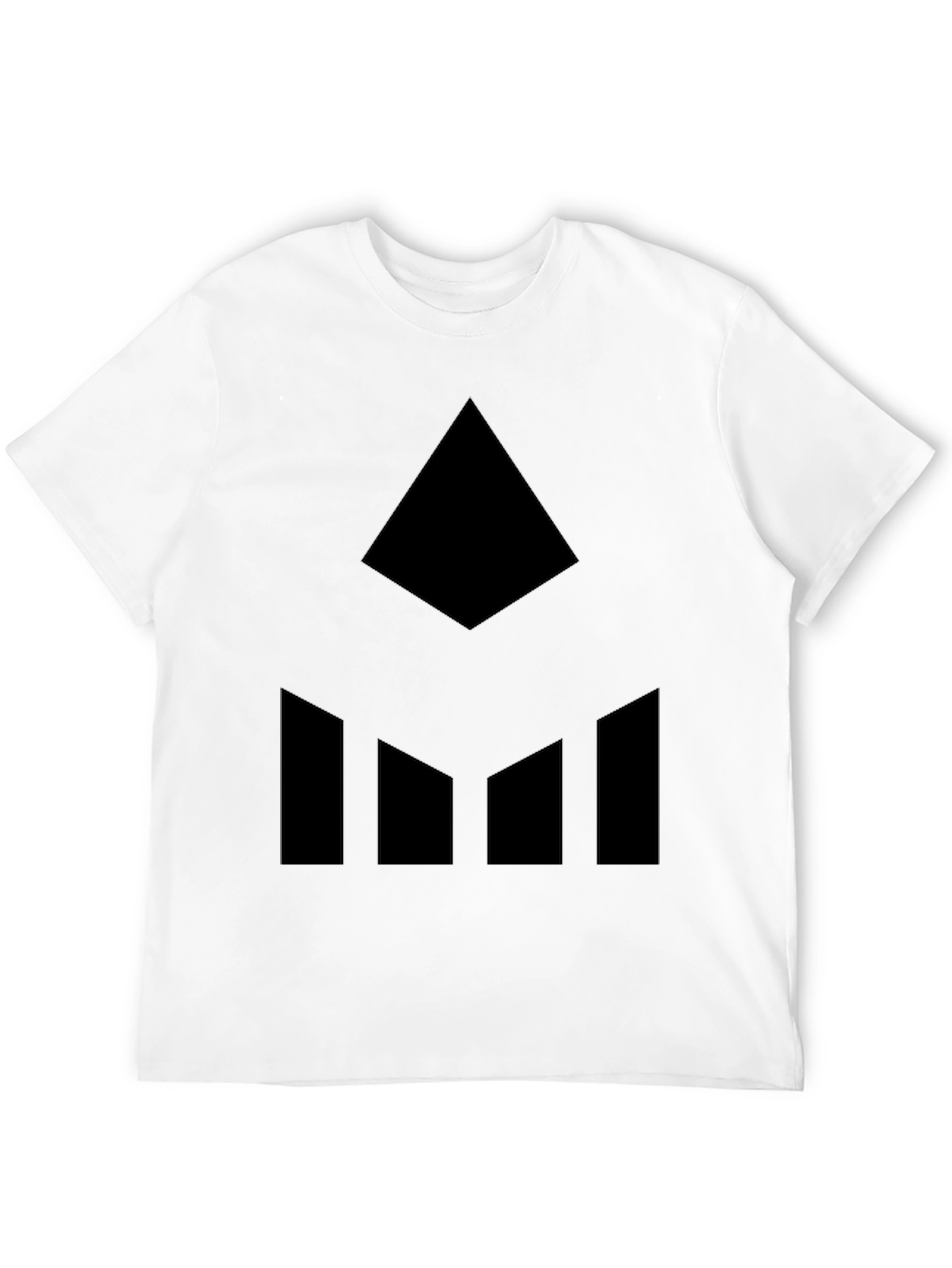Black Geometric Graphic Tee - Modern Style