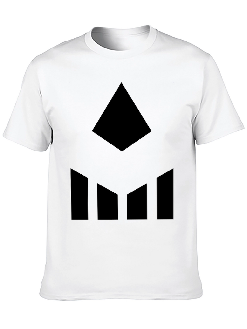 Black Geometric Graphic Tee - Modern Style