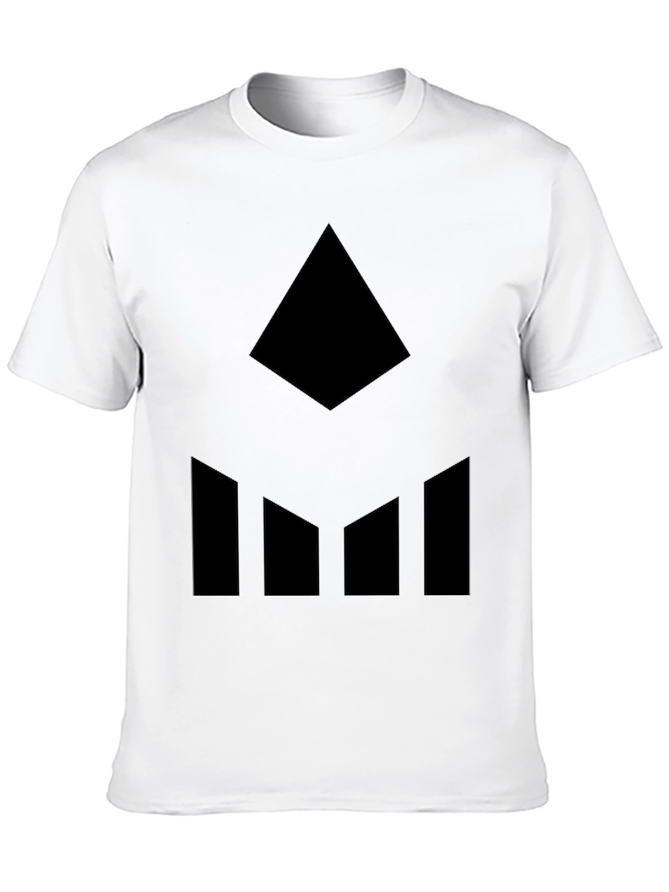 Black Geometric Graphic Tee - Modern Style