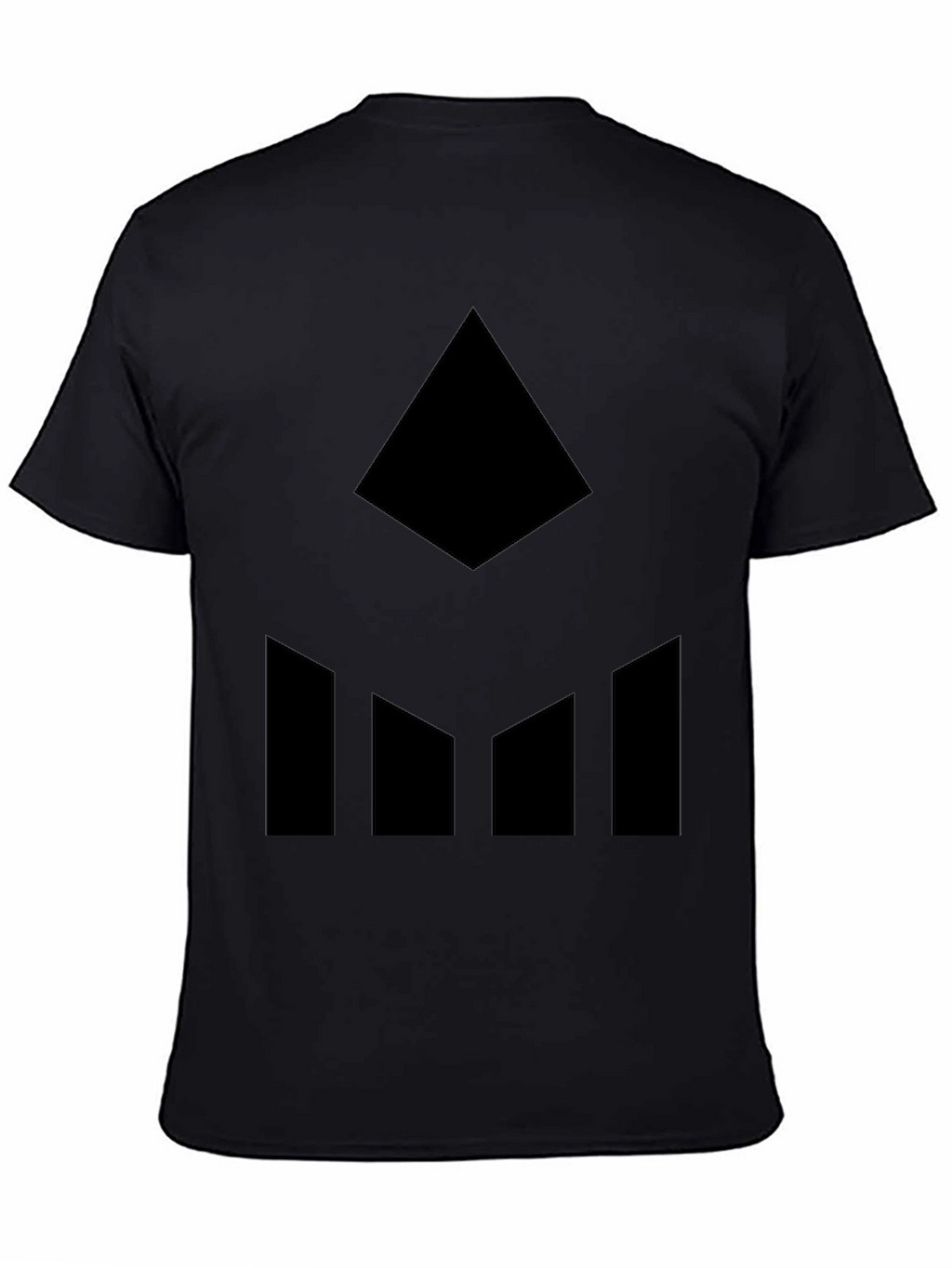 Black Geometric Graphic Tee - Modern Style