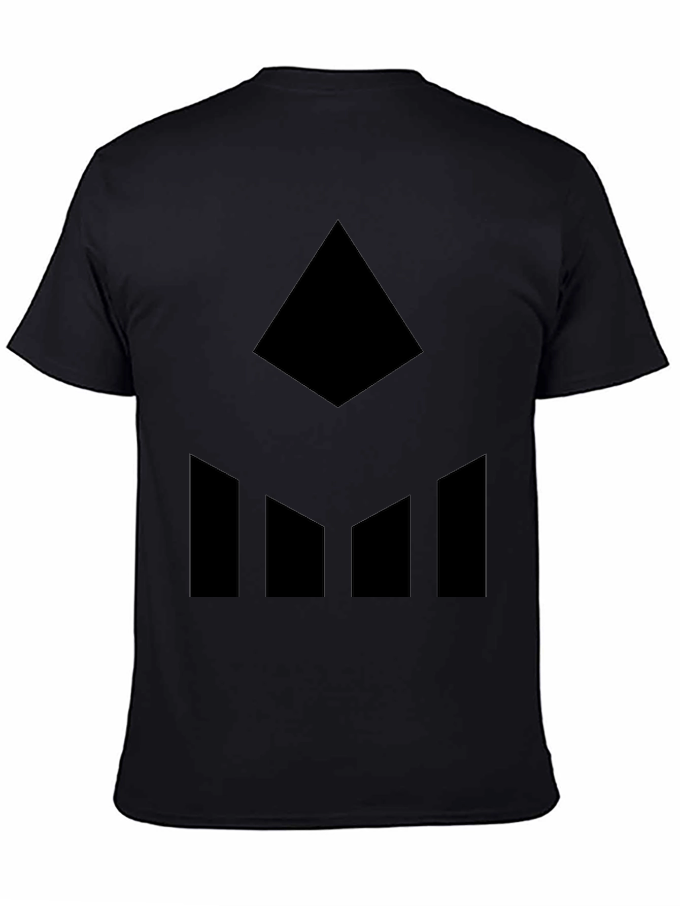 Black Geometric Graphic Tee - Modern Style