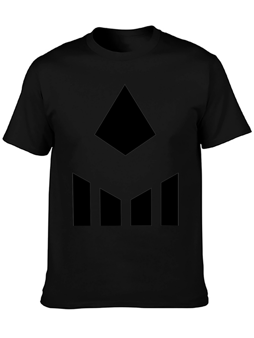Black Geometric Graphic Tee - Modern Style