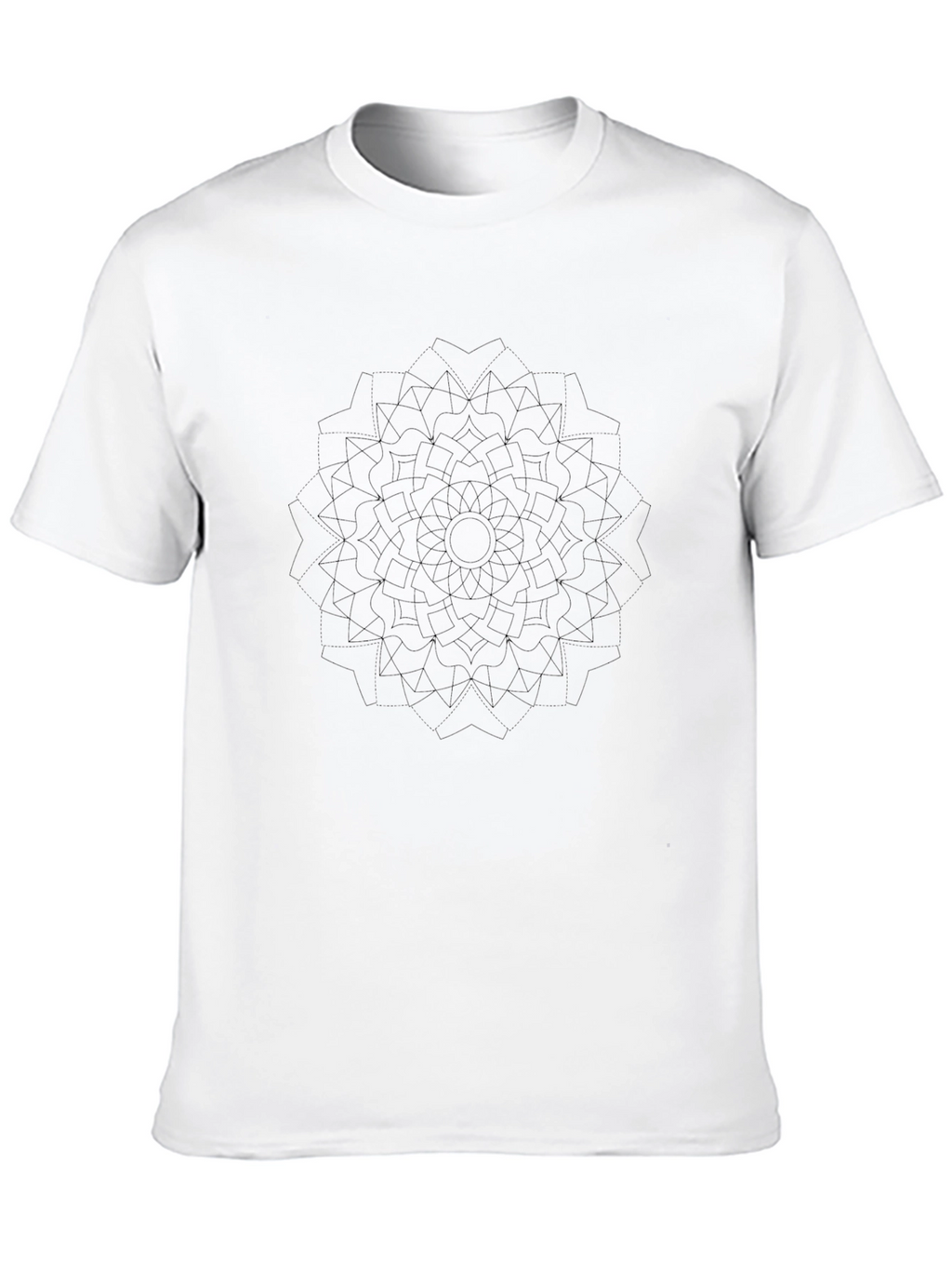 Geometric Mandala Black T-Shirt