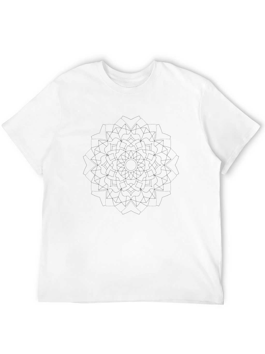 Geometric Mandala Black T-Shirt