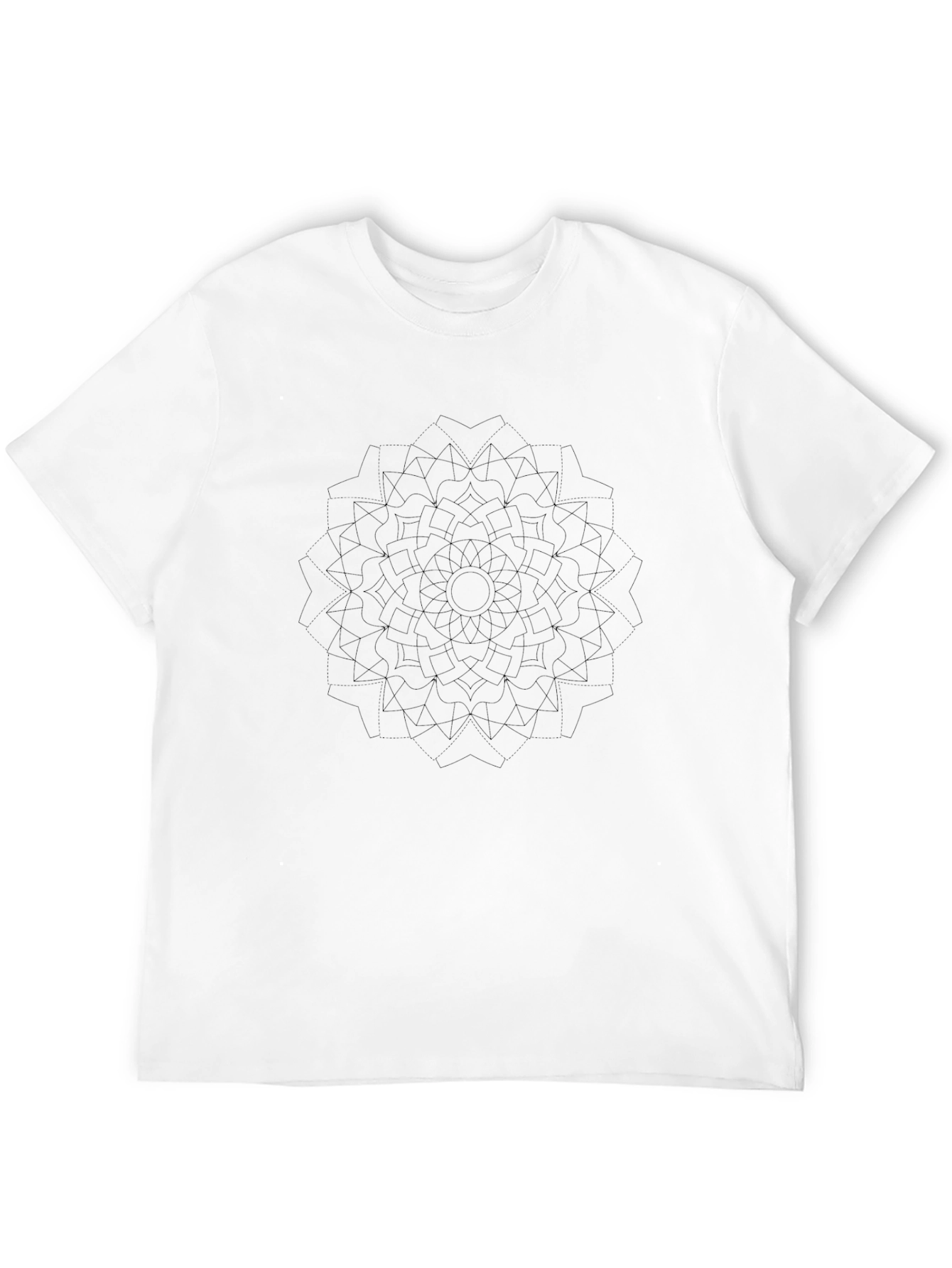 Geometric Mandala Black T-Shirt