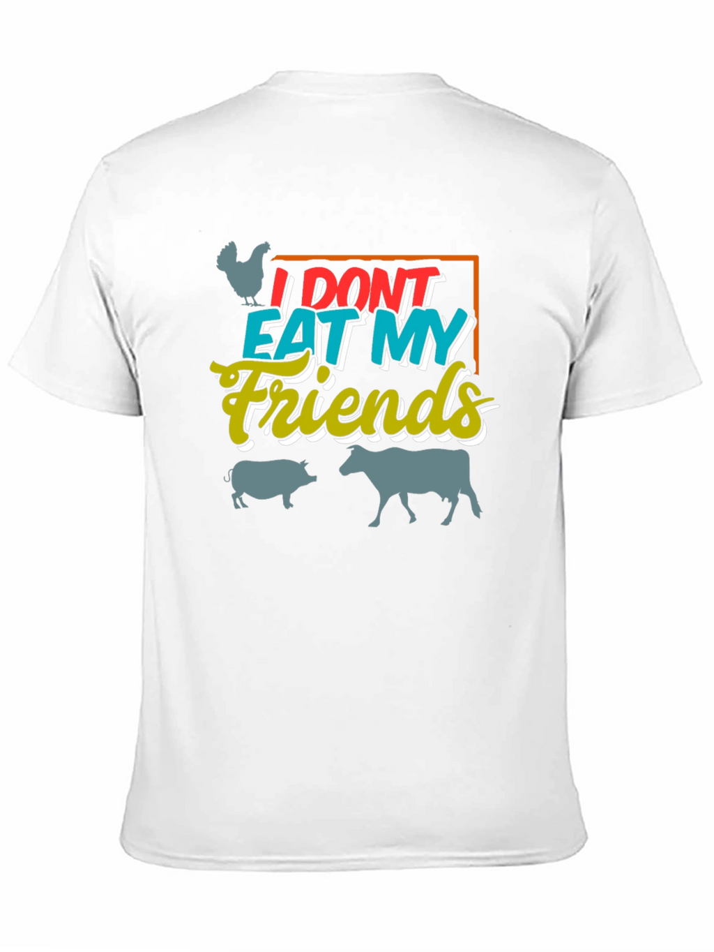 Vegan I Dont Eat My Friends Graphic T-Shirt