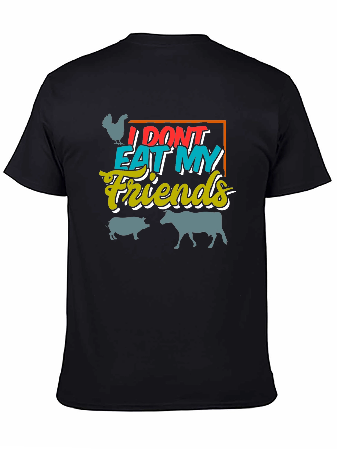 Vegan I Dont Eat My Friends Graphic T-Shirt