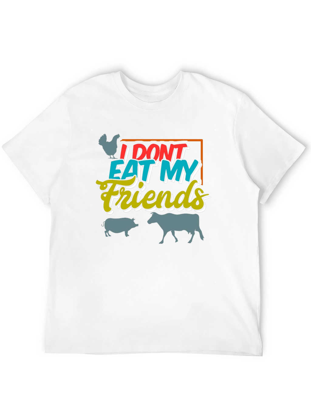 Vegan I Dont Eat My Friends Graphic T-Shirt
