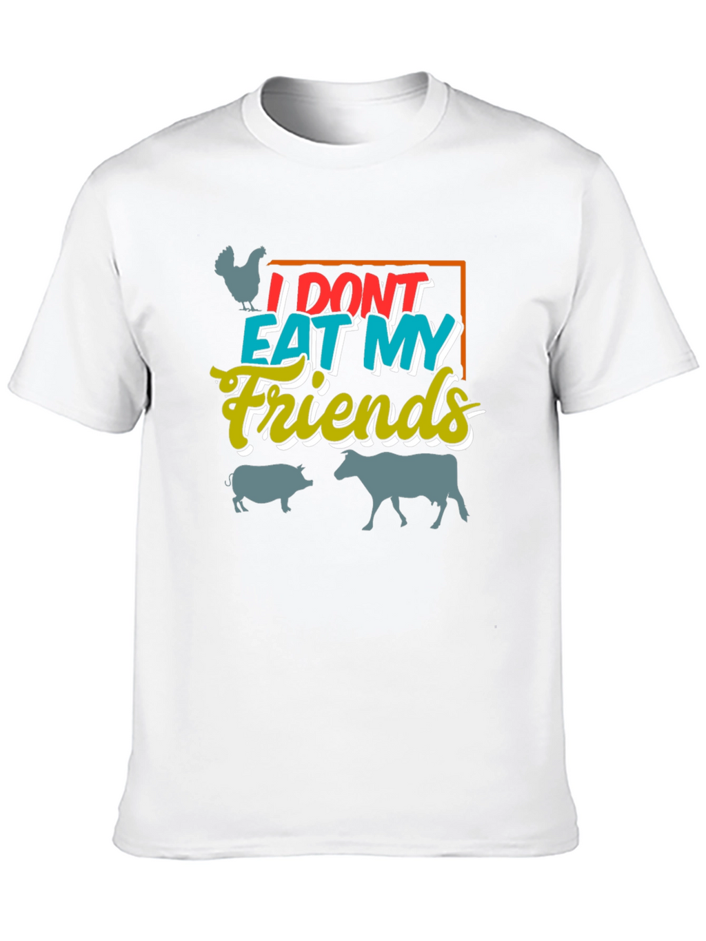 Vegan I Dont Eat My Friends Graphic T-Shirt