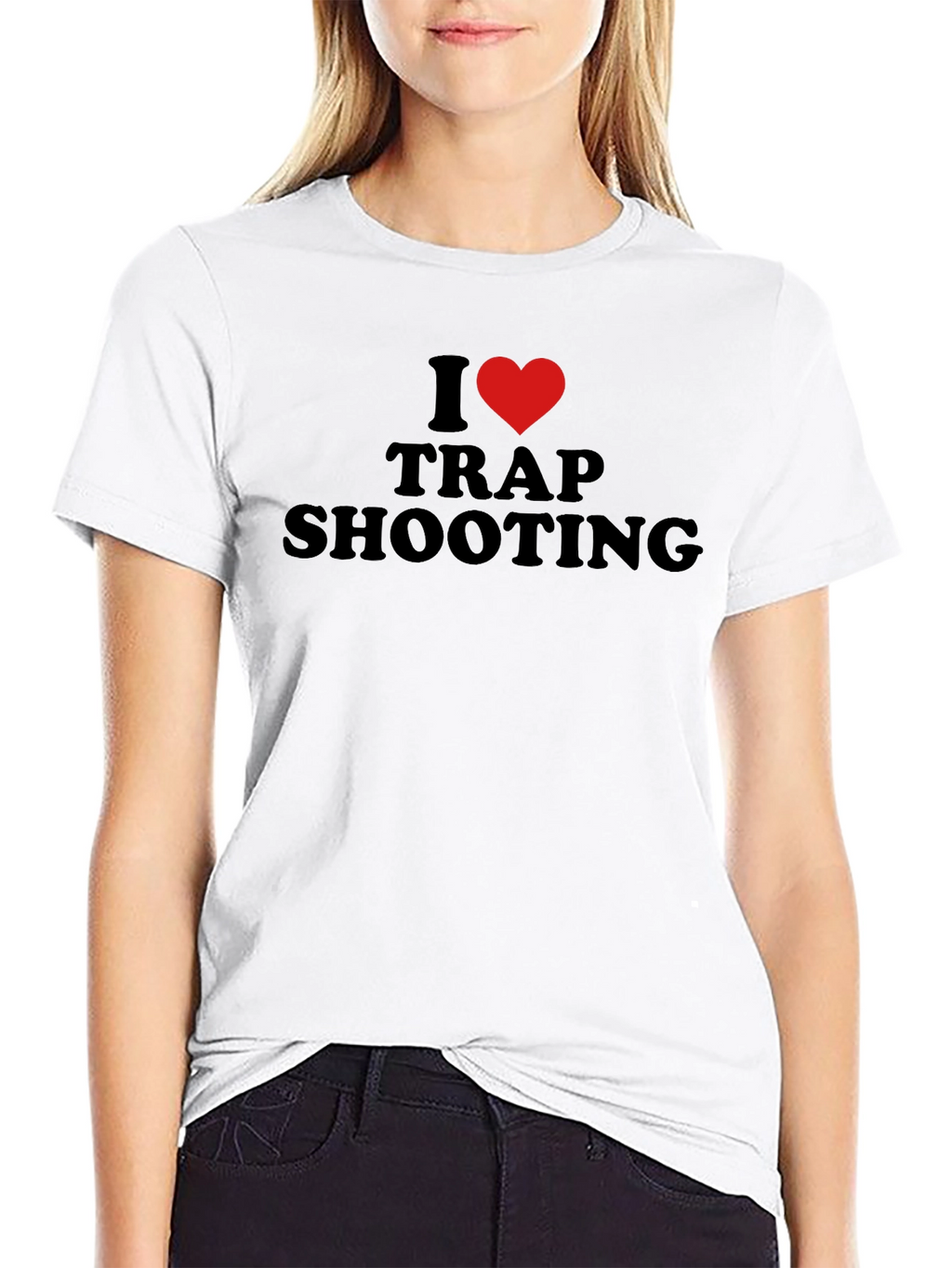 I Love Trap Shooting T-Shirt - Black