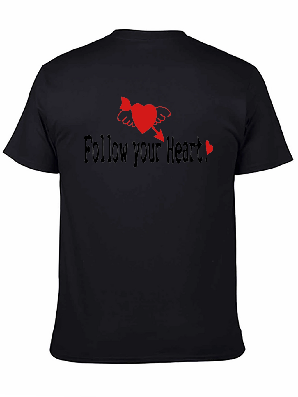 Follow Your Heart Black Graphic Tee