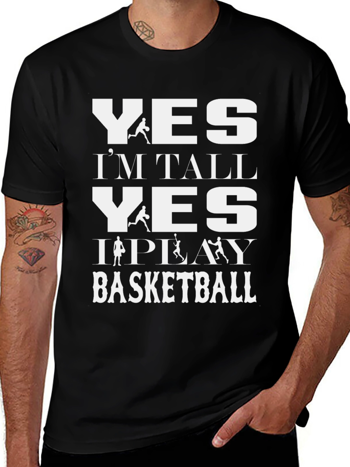 Yes Im Tall Basketball T-Shirt