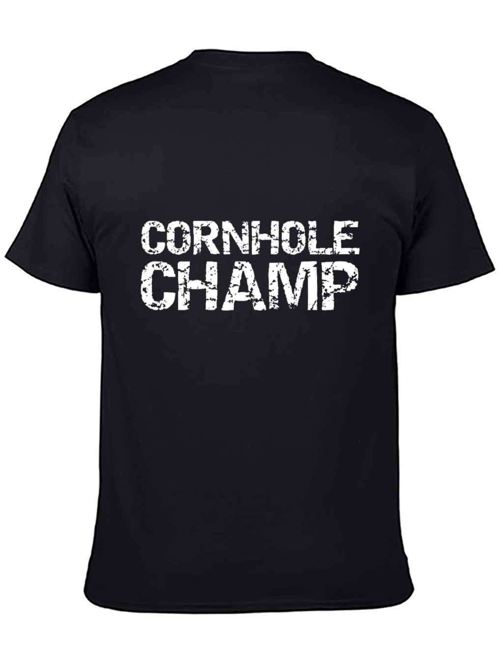 Cornhole Champ Black Graphic T-Shirt