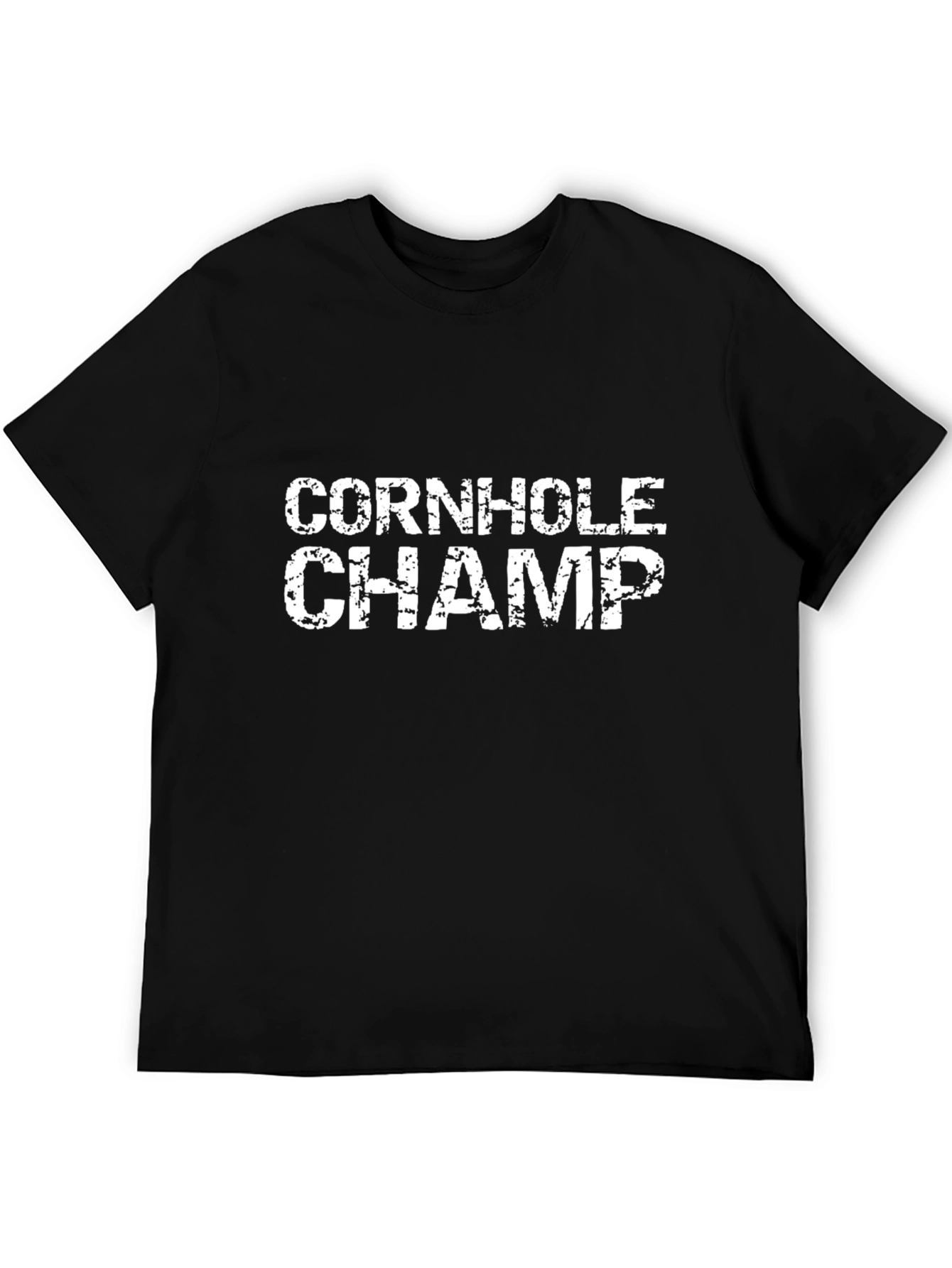Cornhole Champ Black Graphic T-Shirt