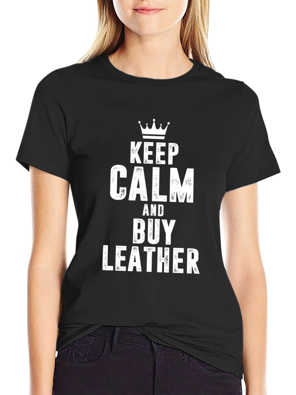 Keep Calm and Buy Leather T-Shirt
