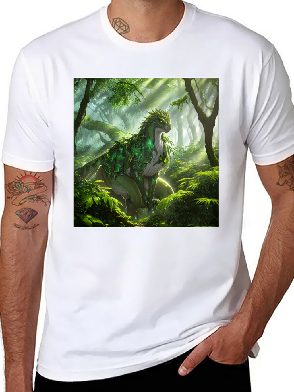 Nature Dragon Black T-Shirt