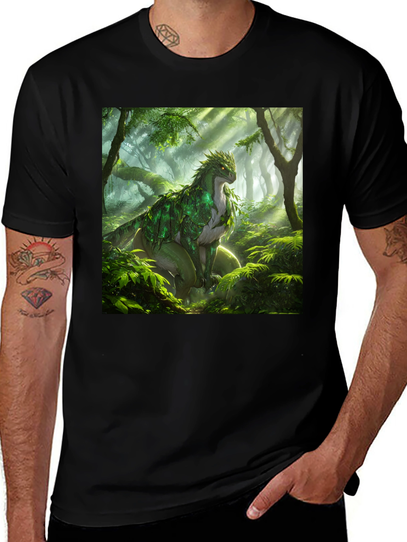 Nature Dragon Black T-Shirt