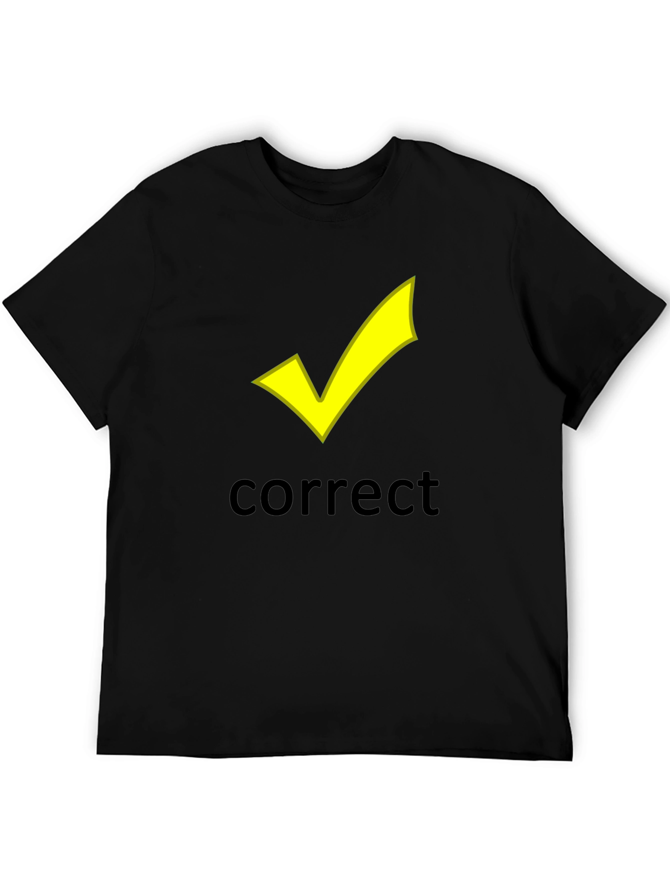 Correct Checkmark Black T-Shirt