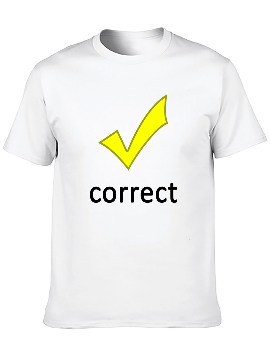 Correct Checkmark Black T-Shirt