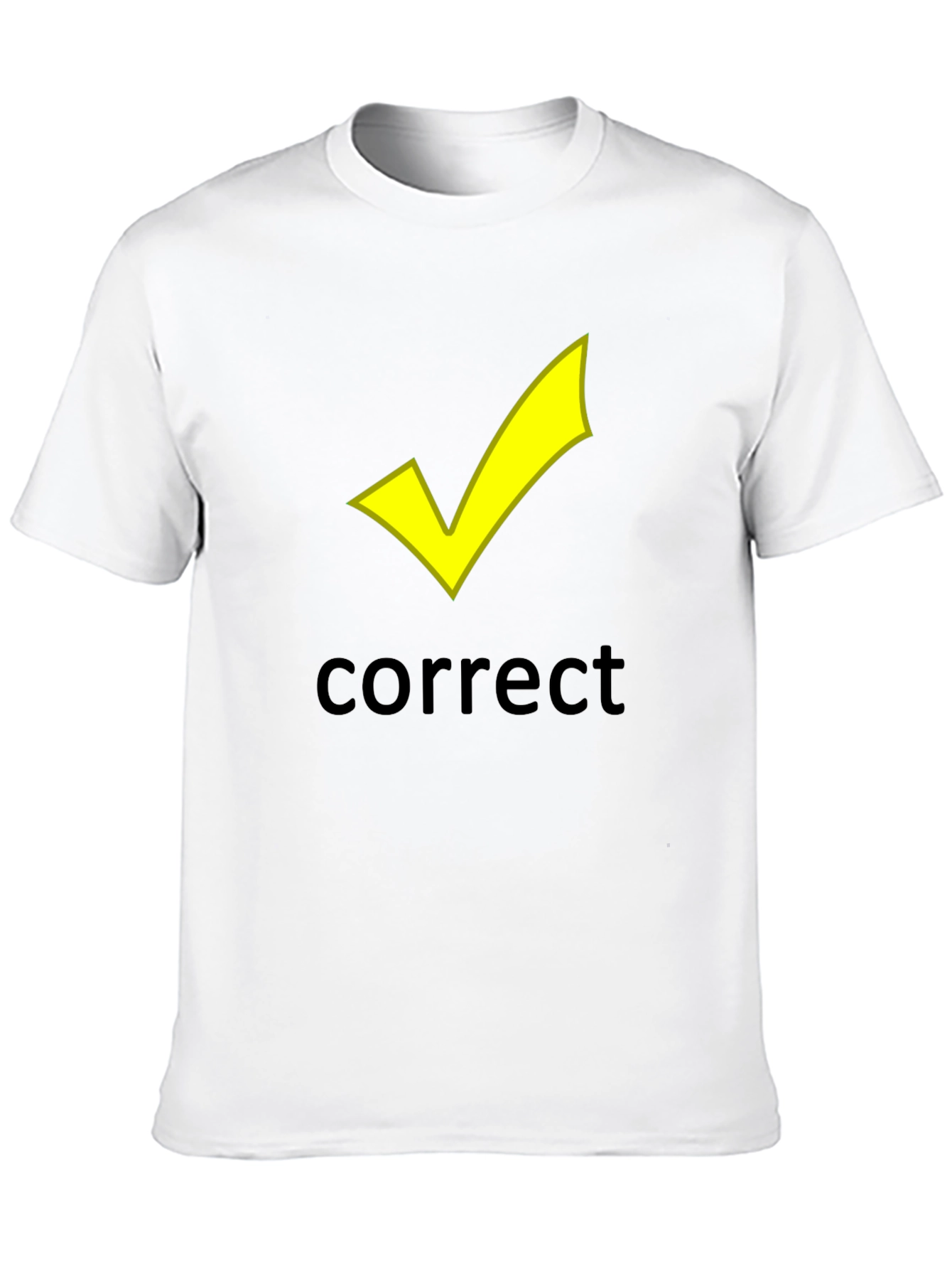 Correct Checkmark Black T-Shirt