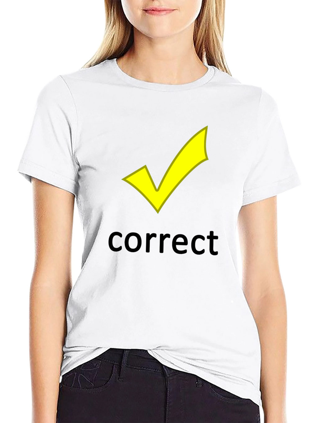 Correct Checkmark Black T-Shirt