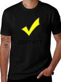 Correct Checkmark Black T-Shirt