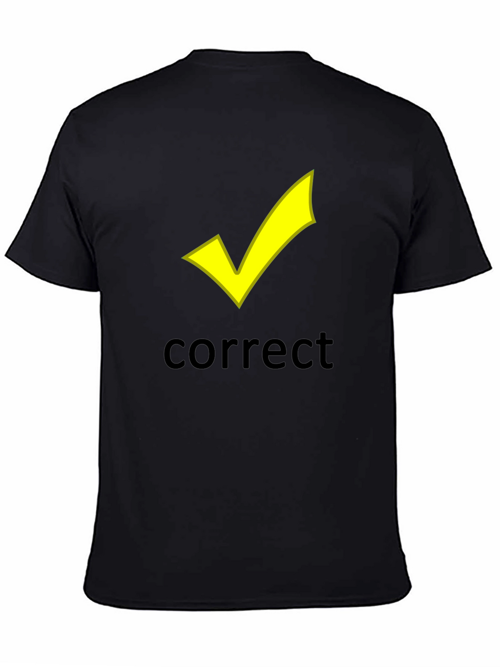 Correct Checkmark Black T-Shirt