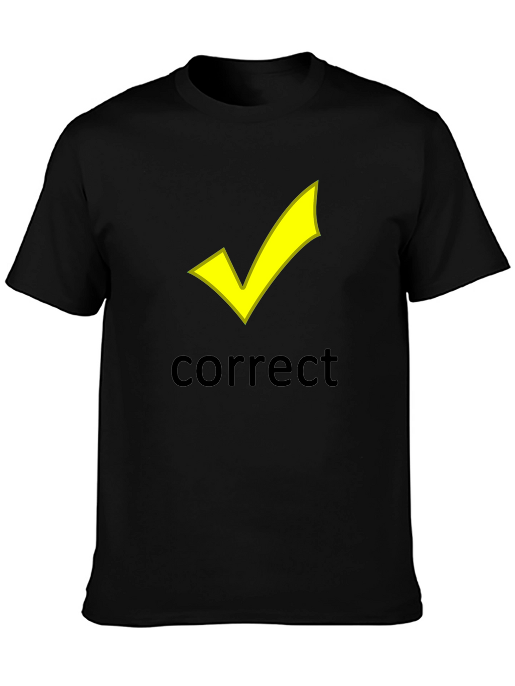 Correct Checkmark Black T-Shirt