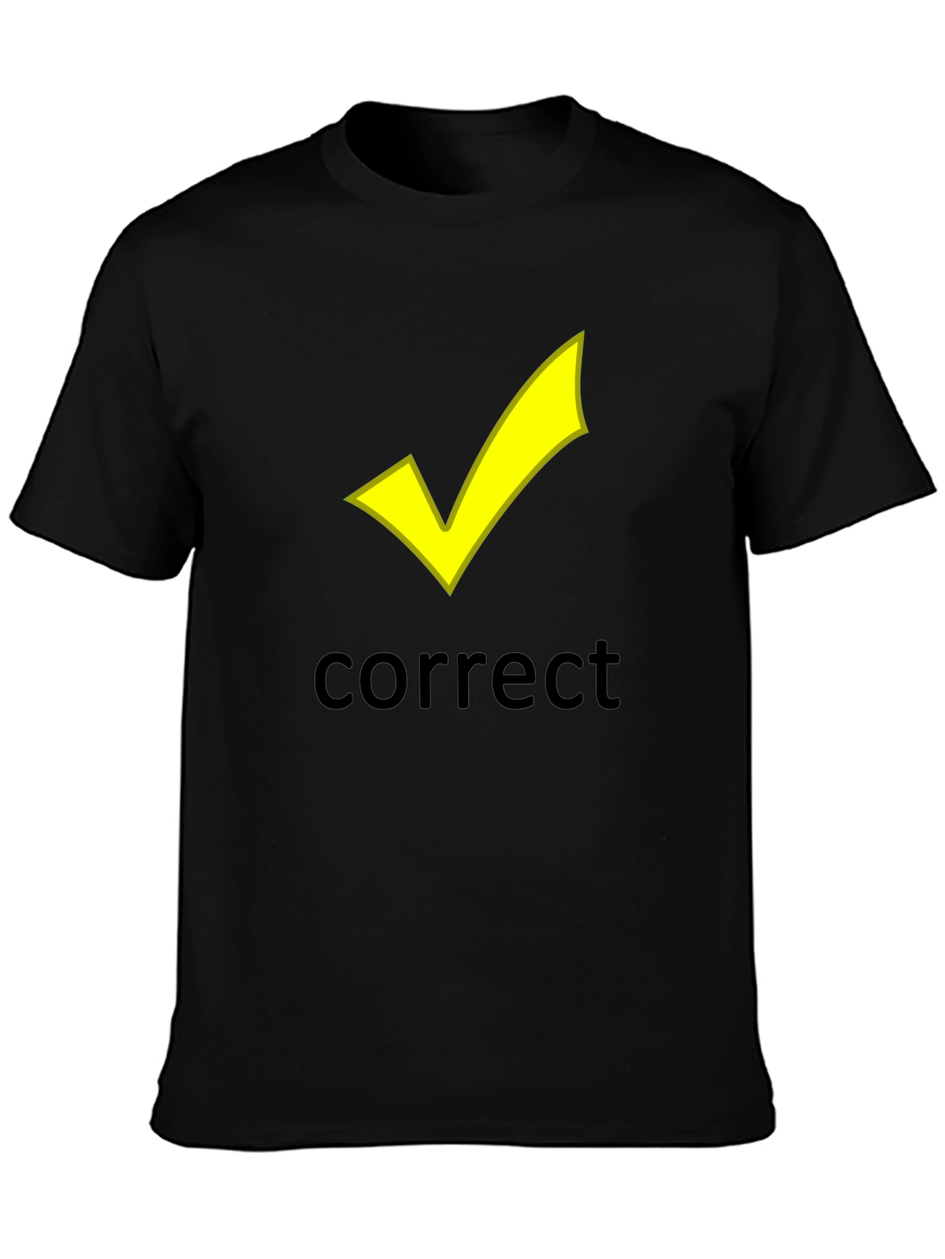 Correct Checkmark Black T-Shirt