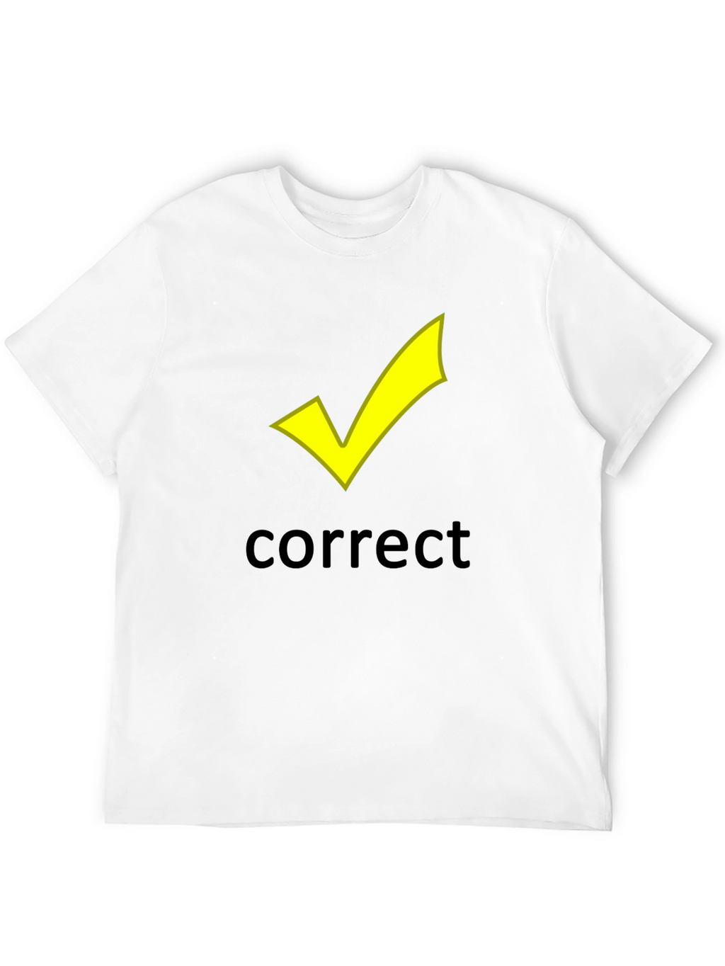 Correct Checkmark Black T-Shirt