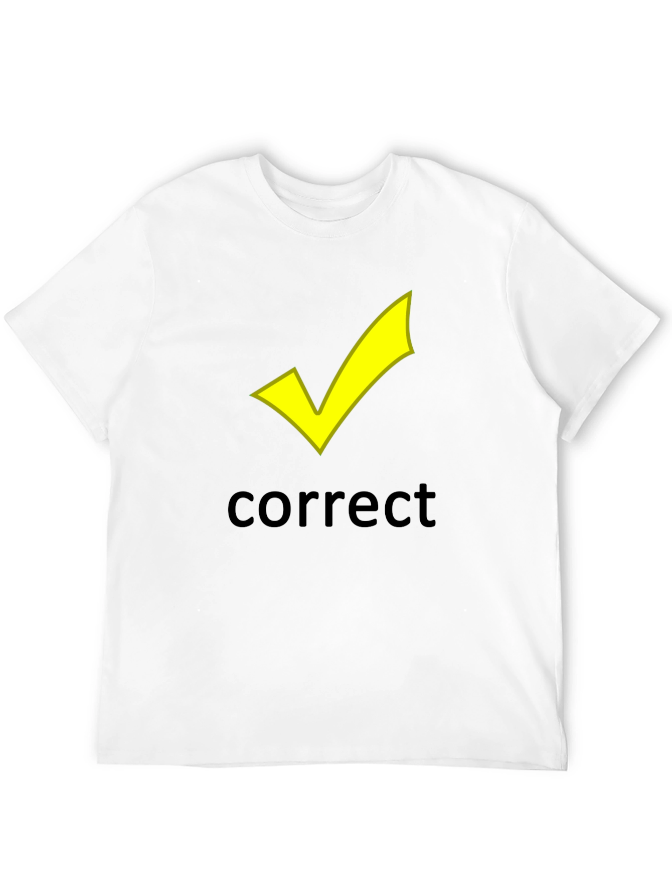 Correct Checkmark Black T-Shirt