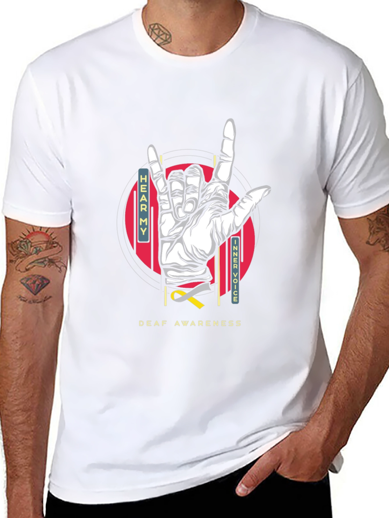 Deaf Awareness T-Shirt - Hear My Inner Voice Tee