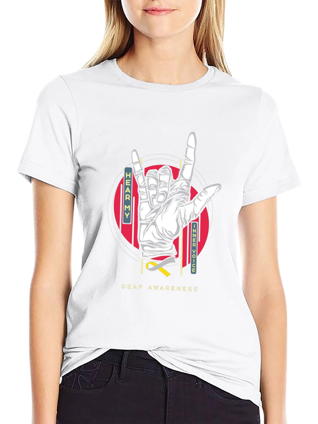 Deaf Awareness T-Shirt - Hear My Inner Voice Tee