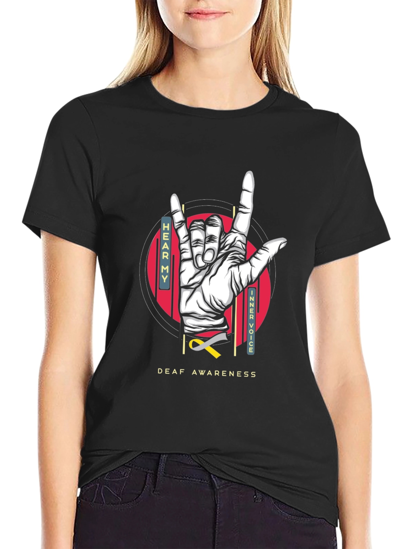 Deaf Awareness T-Shirt - Hear My Inner Voice Tee