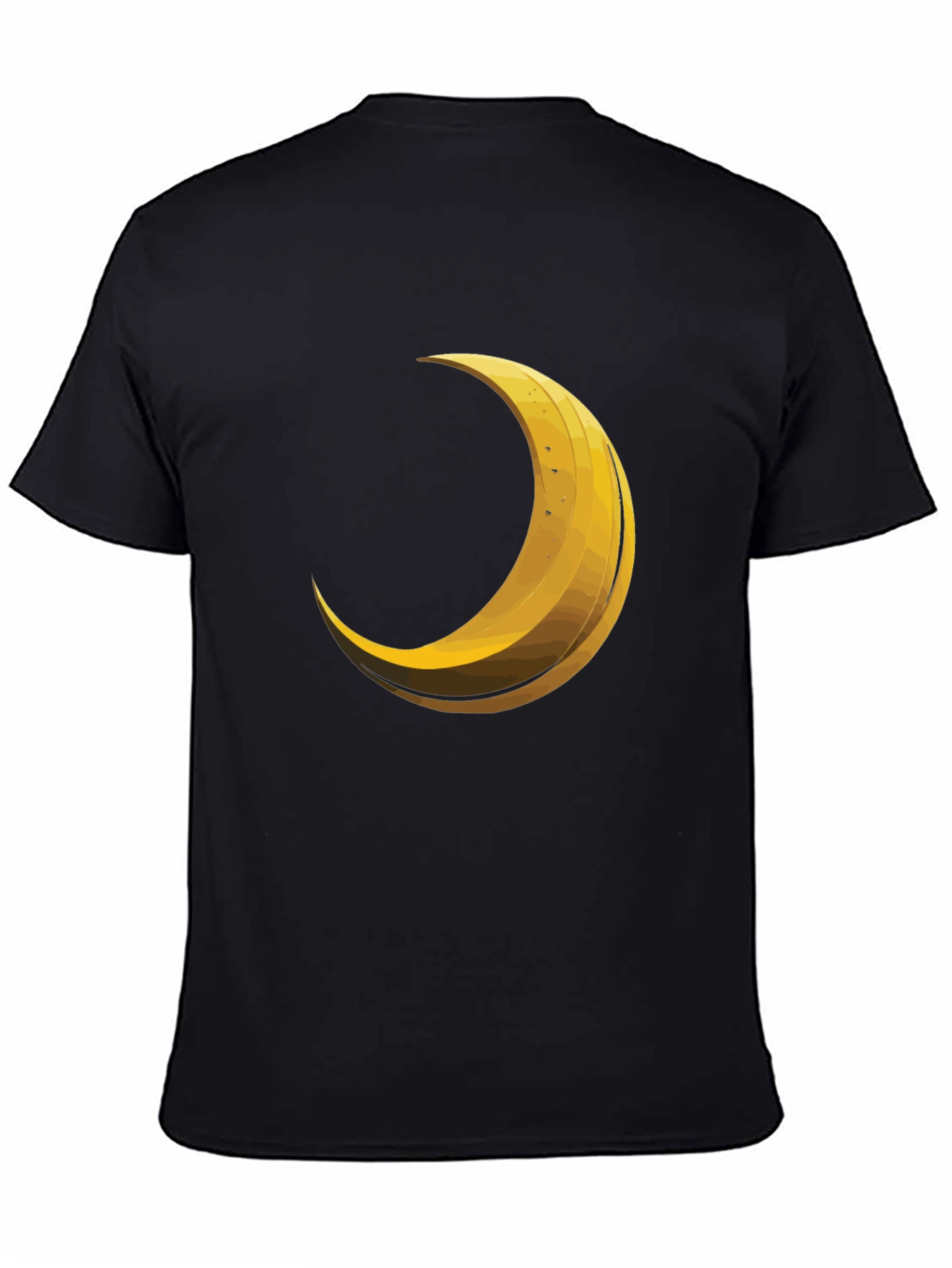 Crescent Moon Graphic Tee - Trendy Black T-Shirt