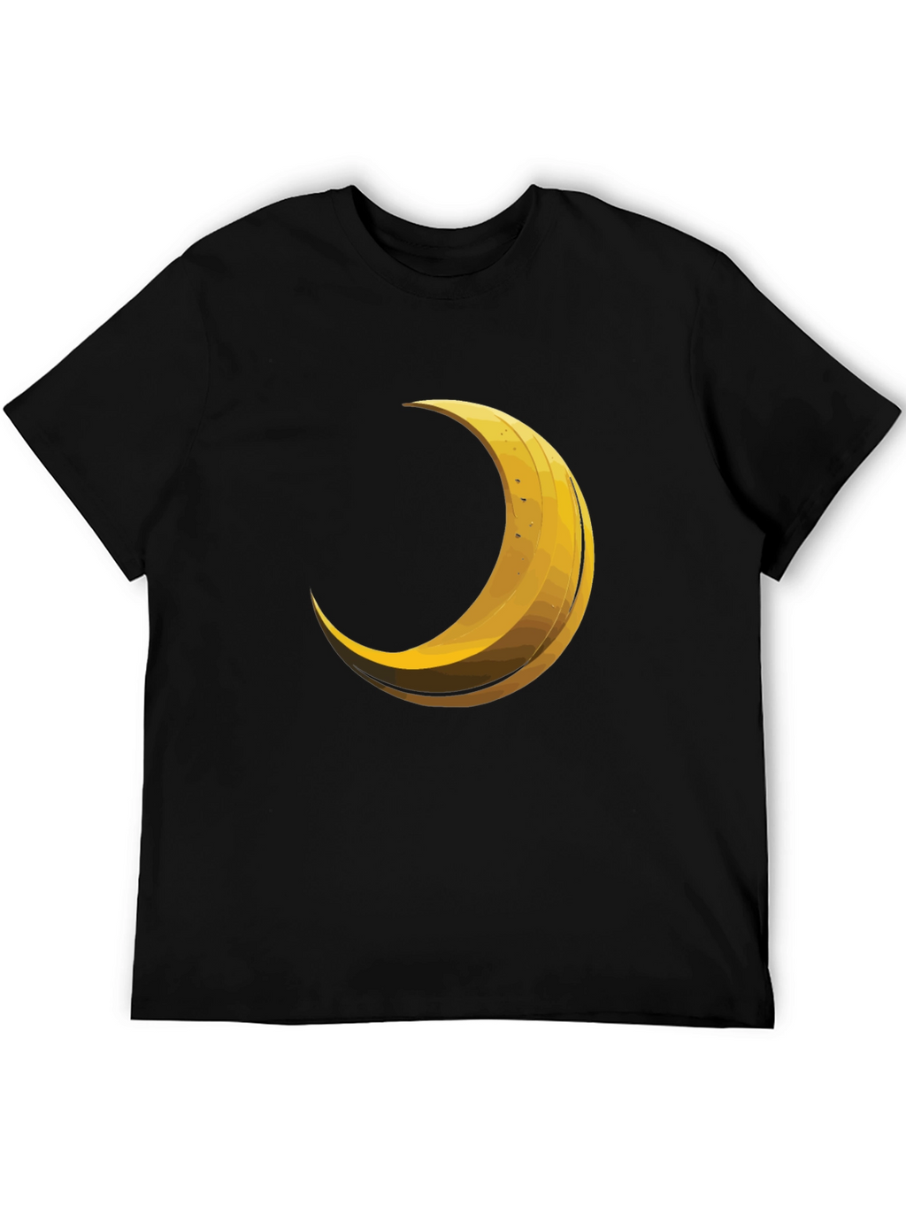 Crescent Moon Graphic Tee - Trendy Black T-Shirt