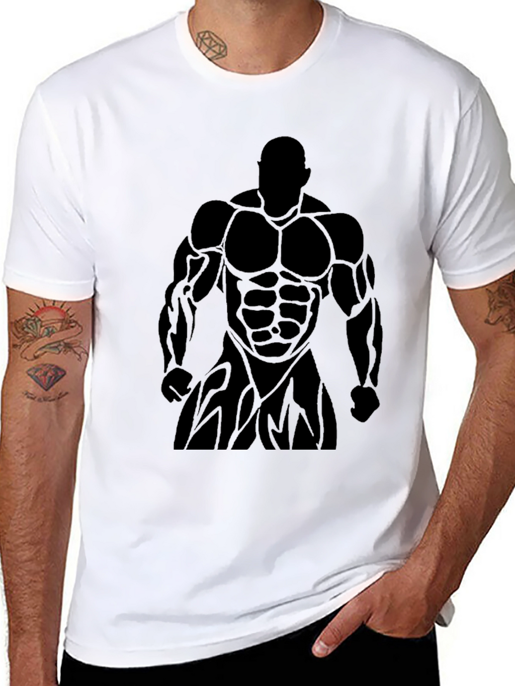 Black Bodybuilder Graphic Tee - Fitness Fan Apparel