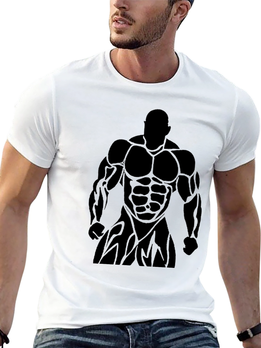 Black Bodybuilder Graphic Tee - Fitness Fan Apparel