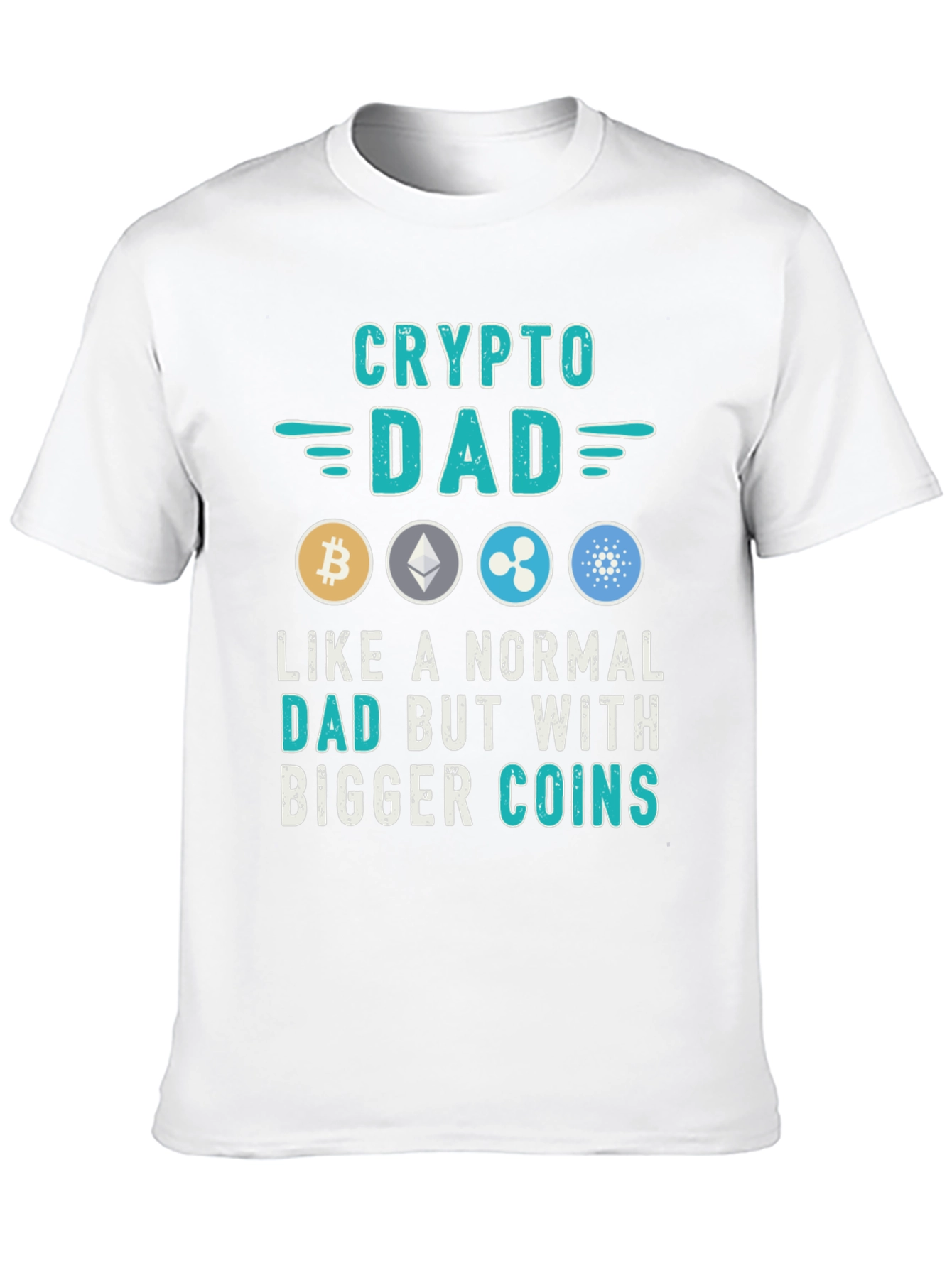 Crypto Dad T-Shirt - Bitcoin Ethereum Ripple