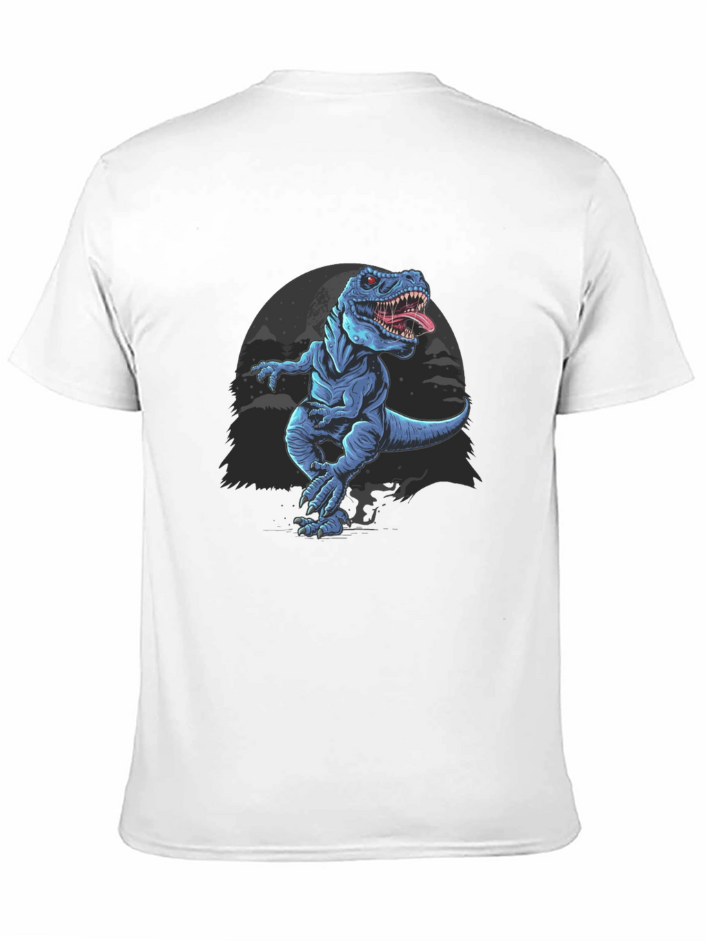 Dinosaur Graphic Tee - Black Cotton T-Shirt