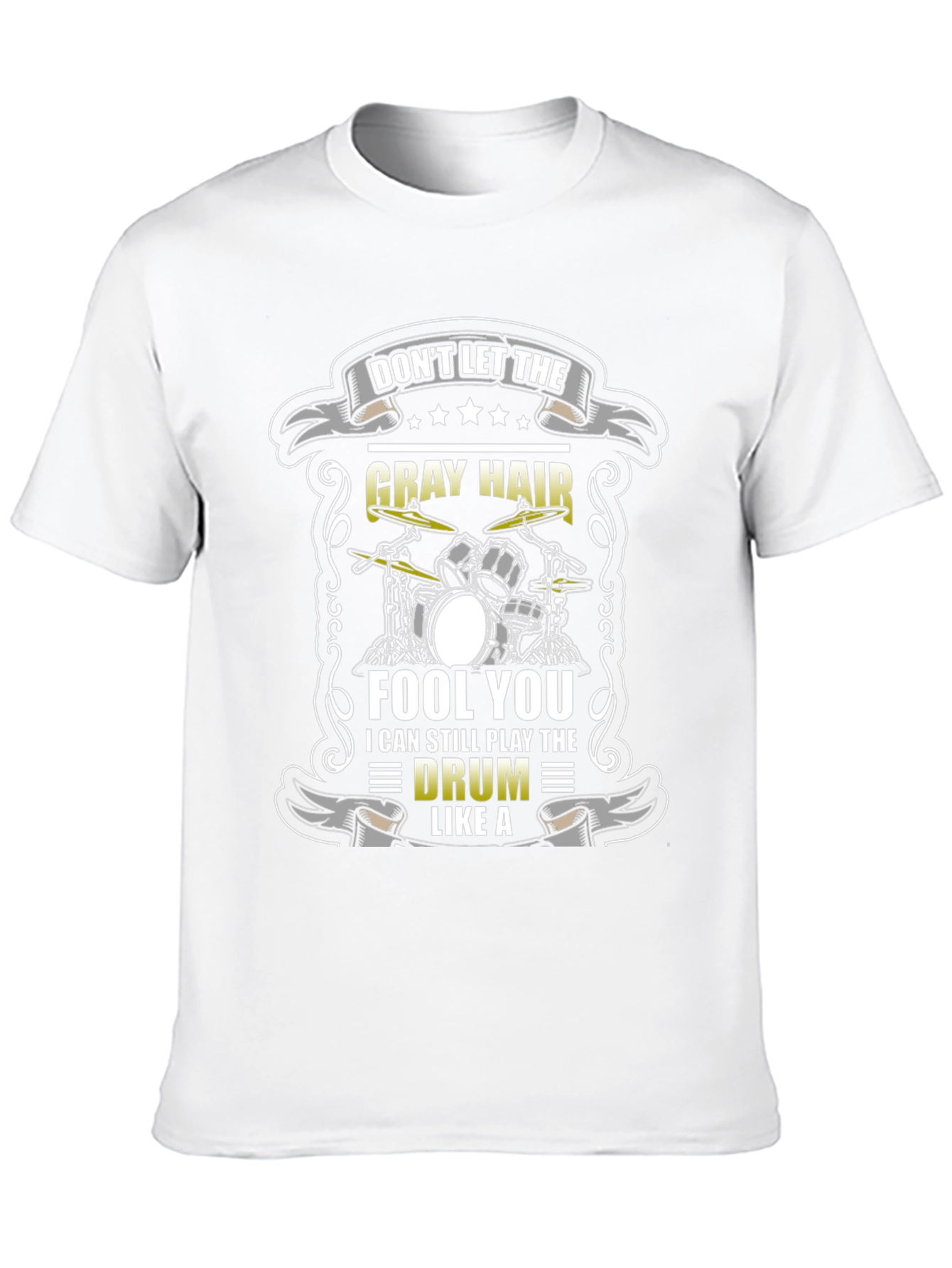 Gray Hair Drummer T-Shirt