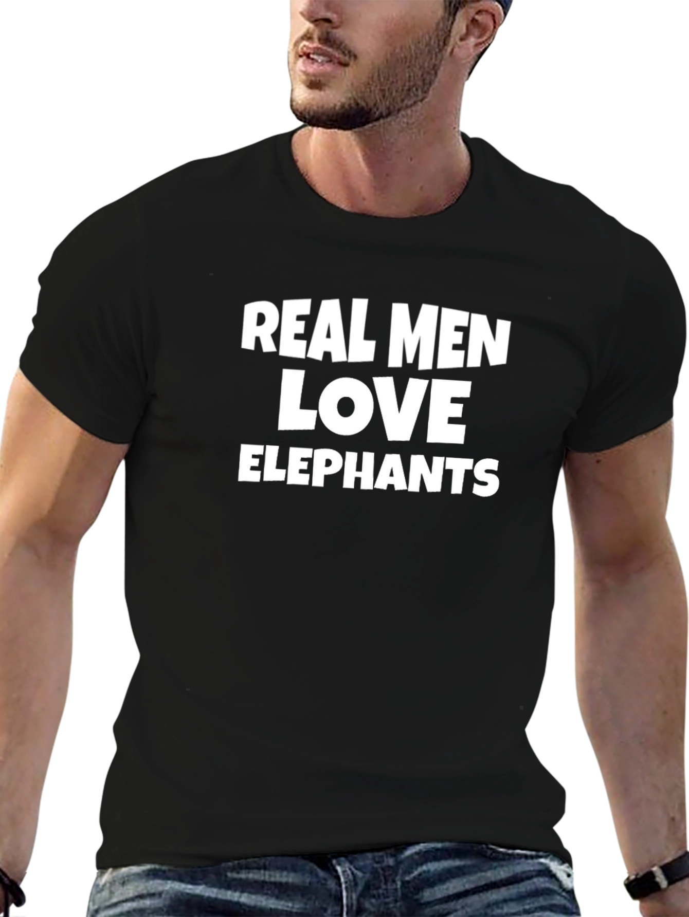 Real Men Love Elephants Graphic Tee
