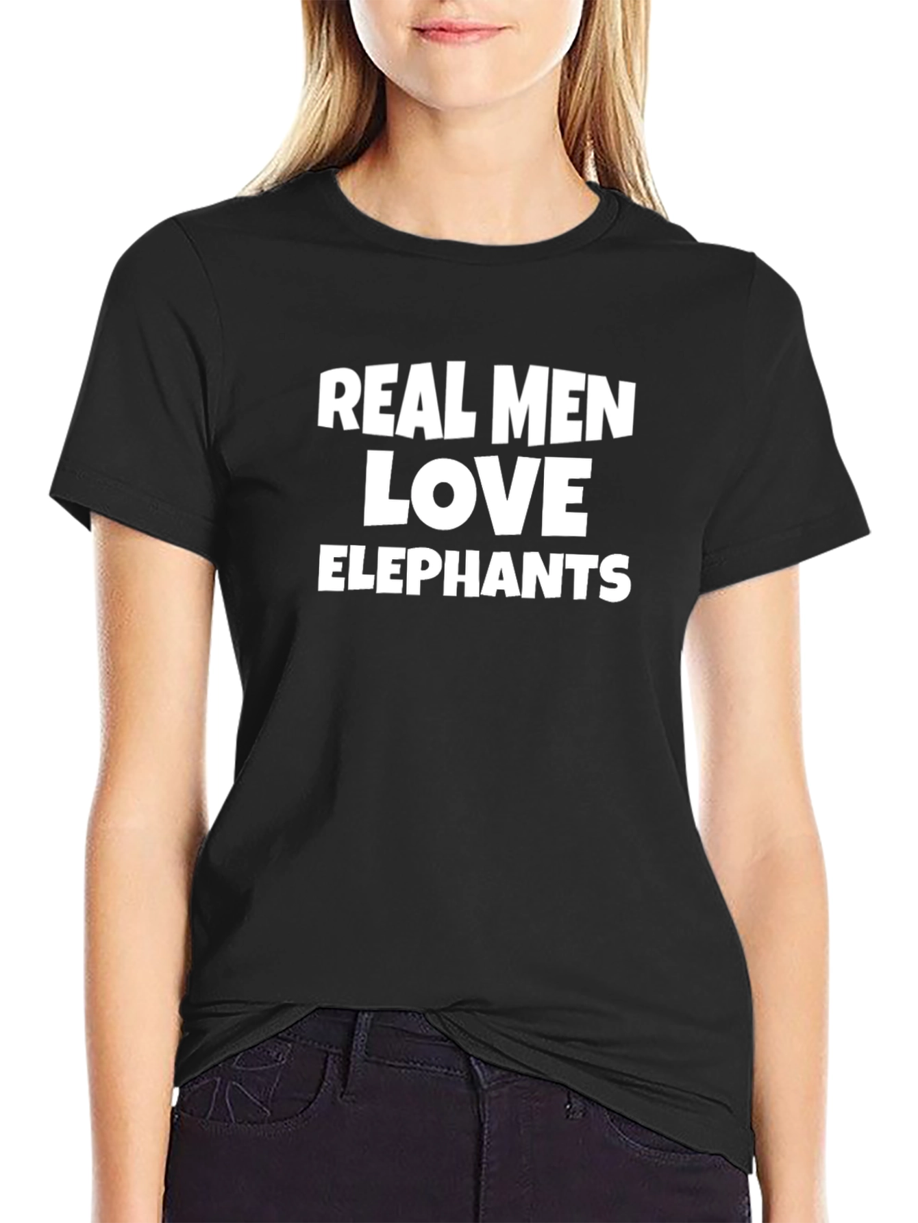 Real Men Love Elephants Graphic Tee