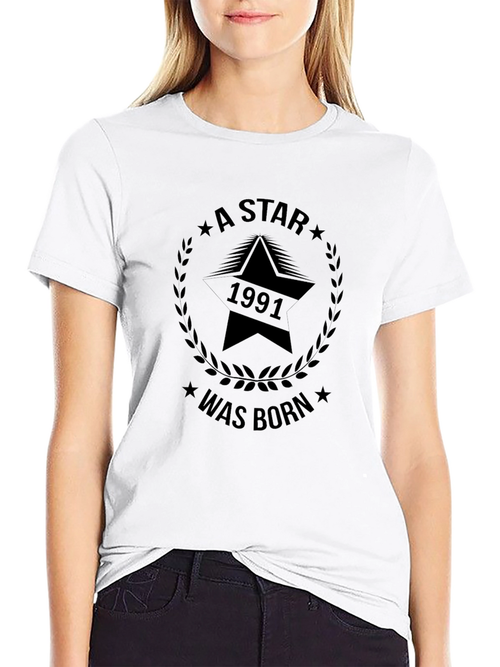 1991 Star Was Born Black Graphic Tee