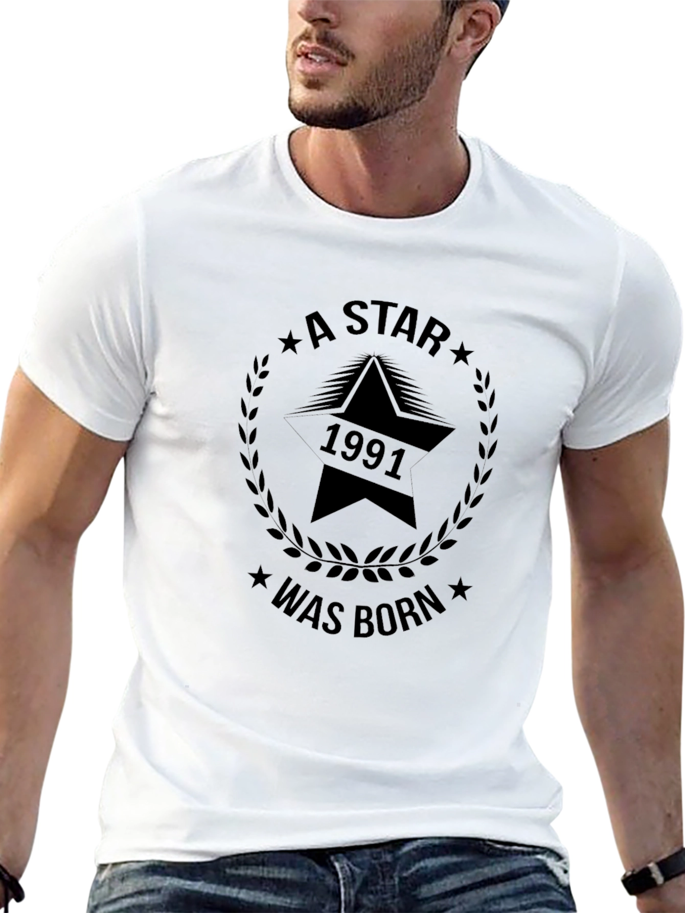 1991 Star Was Born Black Graphic Tee