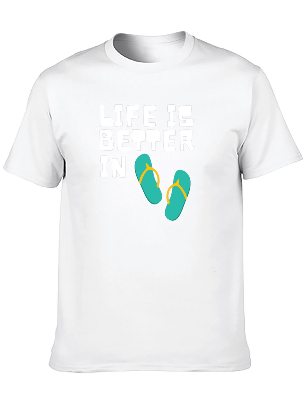 Life is Better In Flip Flops Black T-Shirt
