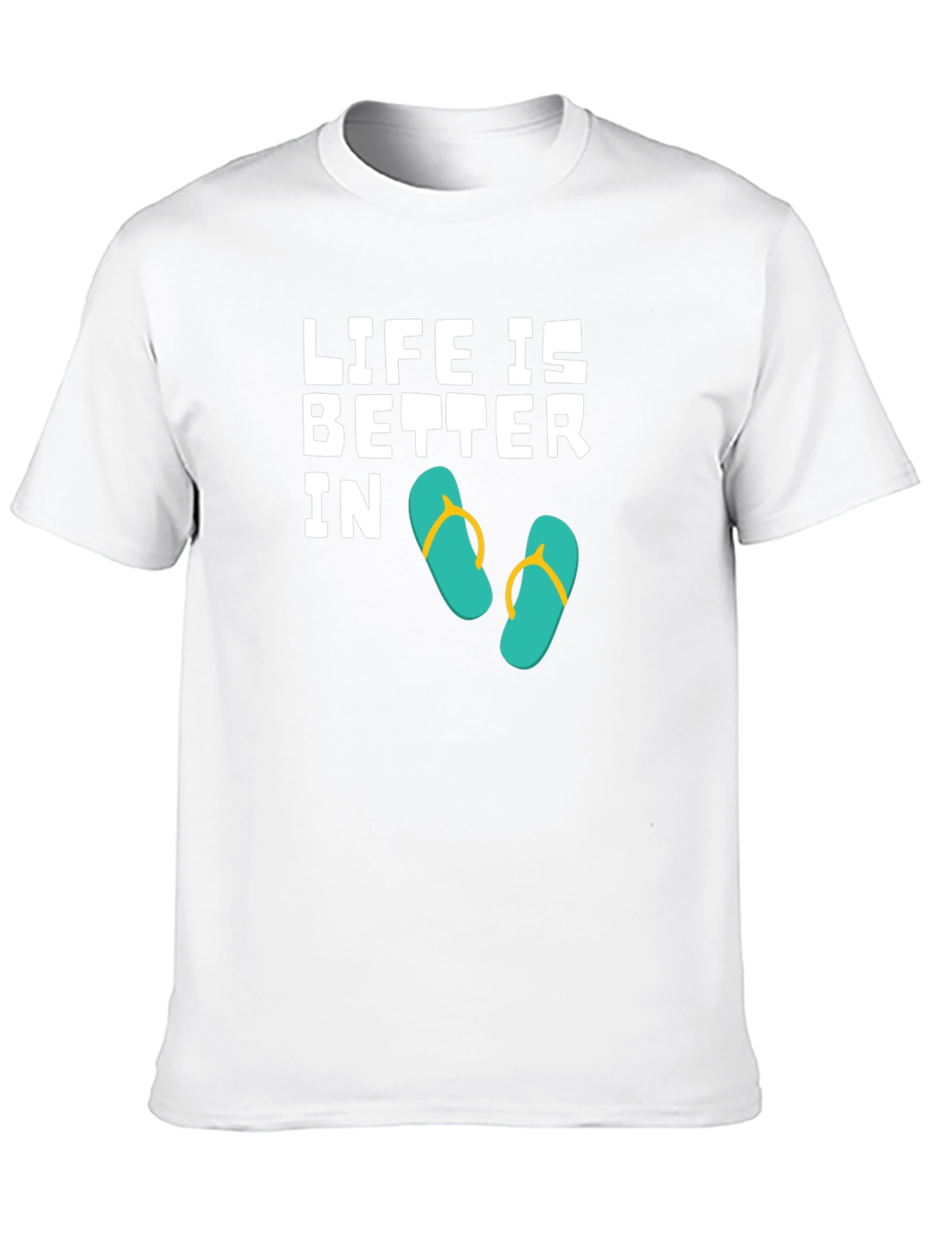 Life is Better In Flip Flops Black T-Shirt
