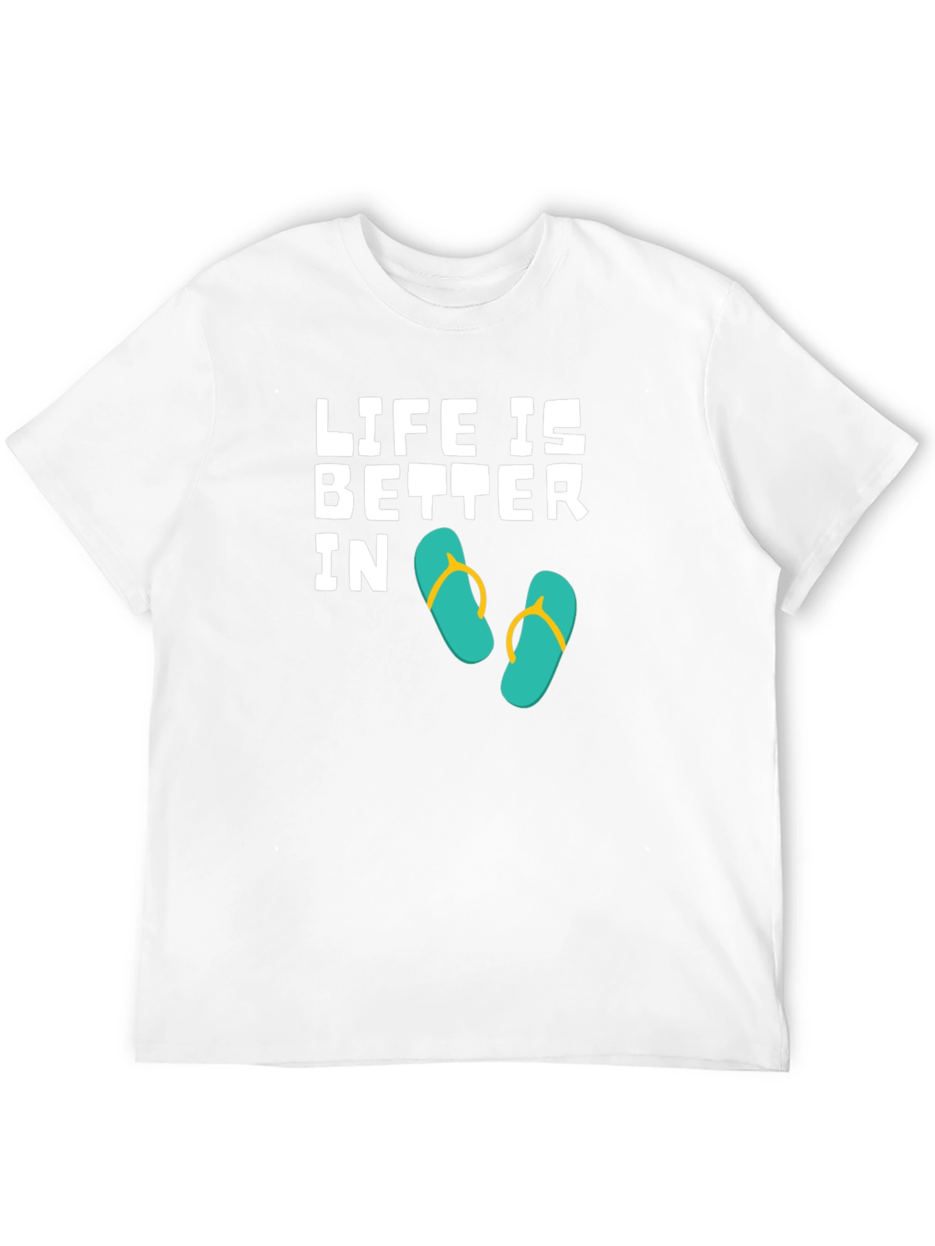 Life is Better In Flip Flops Black T-Shirt